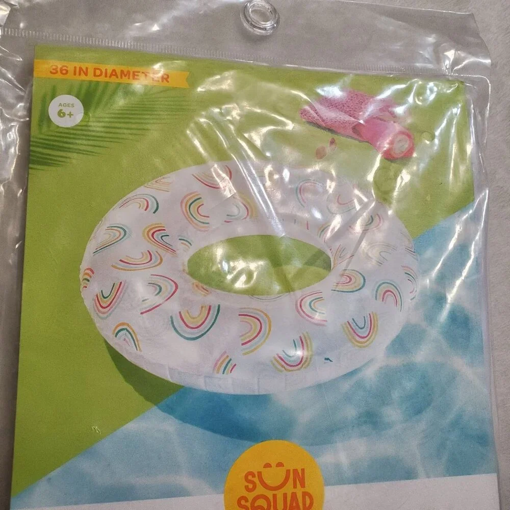 Sun Squad Inflatable Swim Tube 36 in Diameter Age 6+ brand new summer beach pool